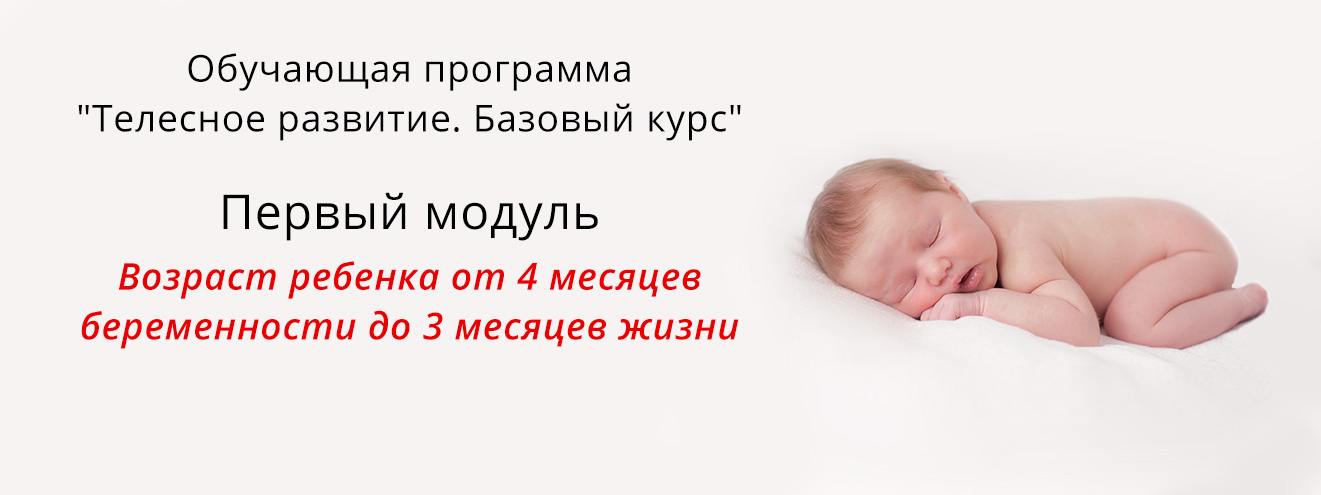 Первый модуль - возраст ребенка от 4 месяцев беременности до 3 месяцев жизни